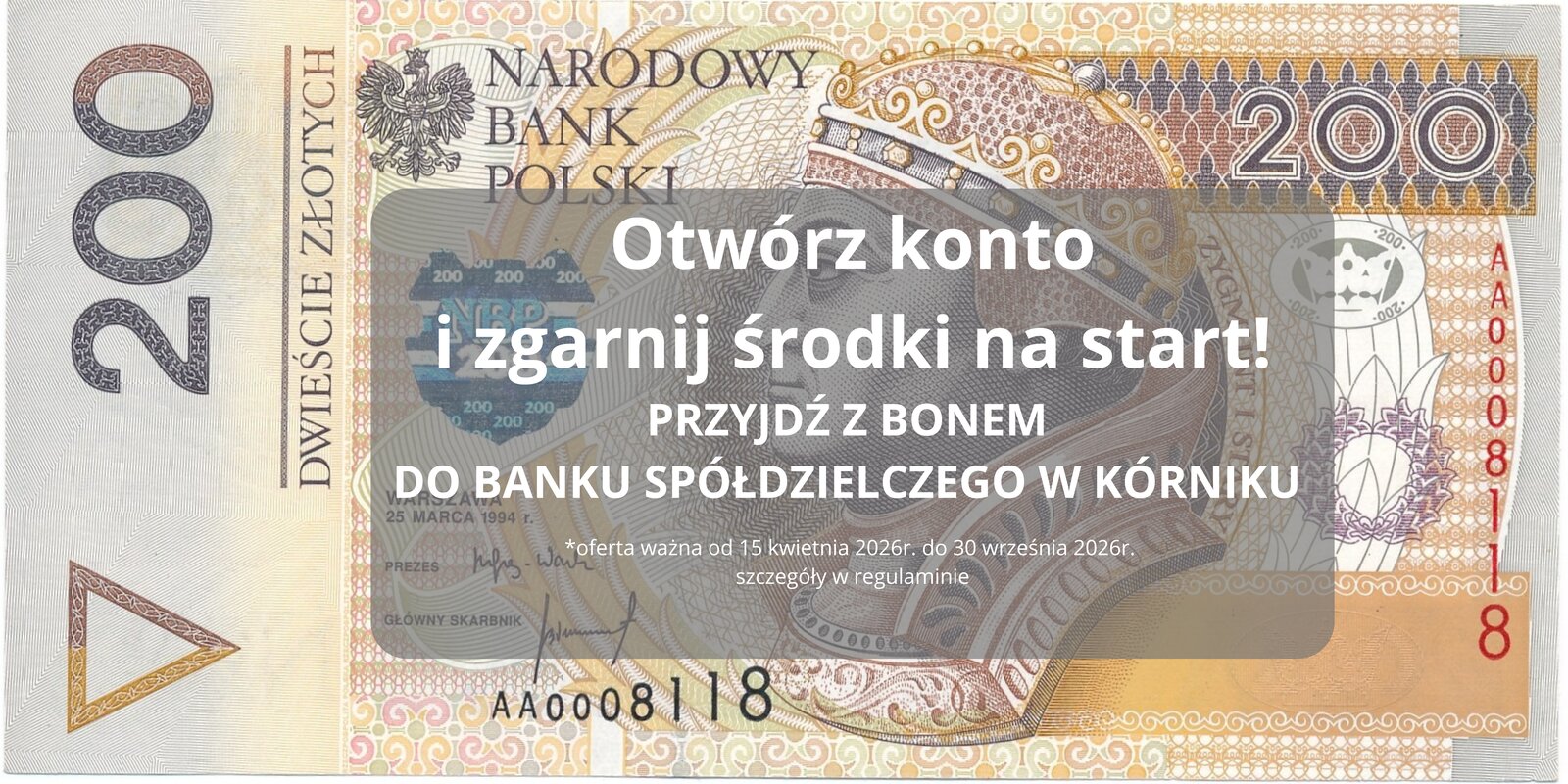 BON NA START - 200 zł dla młodych